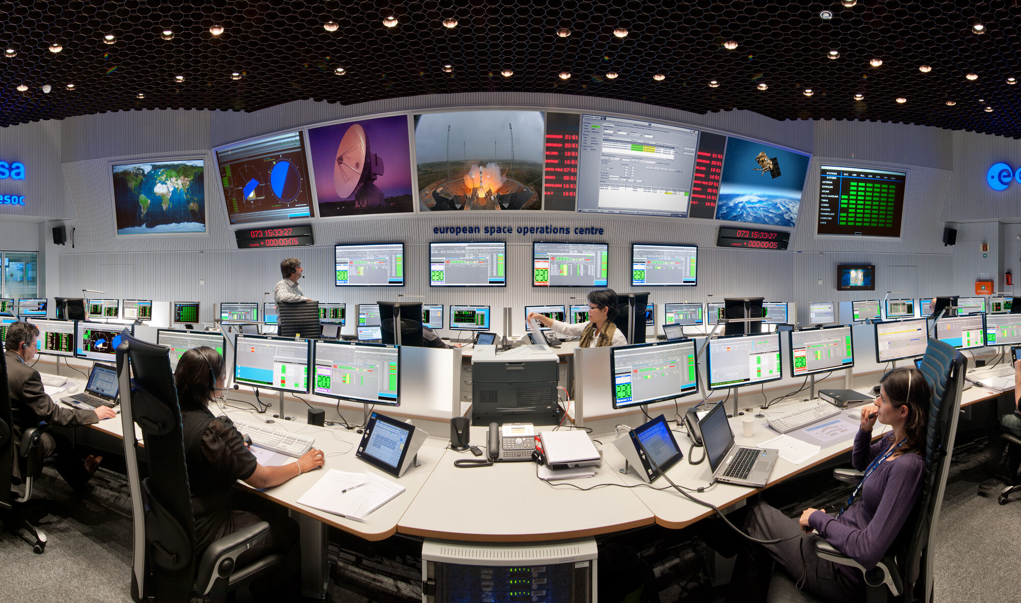 Main Control Room at ESOC, ESA's European Space Operations Centre, Darmstadt